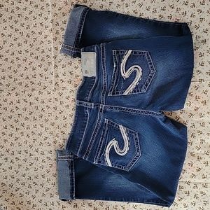 Sz 27 Silver Crop Jeans